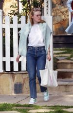 DAKOTA FANNING Out in Toluca Lake 04/03/2019