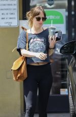 DAKOTA JOHNSON Leaves Earthbar in West Hollywood 04/19/2019