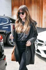 DAKOTA JOHNSON Leaves Meche Salon in Los Angeles 04/04/2019