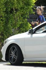 DANI THORNE Arrives at Her Home in Los Angeles 04/21/2019