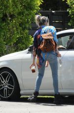 DANI THORNE Arrives at Her Home in Los Angeles 04/21/2019