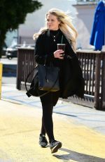 DEBORAH BRITTON Leaves Starbucks in Studio City 04/19/2019