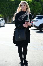 DEBORAH BRITTON Leaves Starbucks in Studio City 04/19/2019