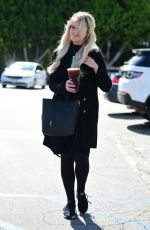 DEBORAH BRITTON Leaves Starbucks in Studio City 04/19/2019