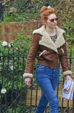 ELEANOR TOMLINSON Out and About in London 04/08/2019