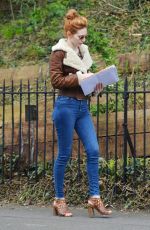 ELEANOR TOMLINSON Out and About in London 04/08/2019