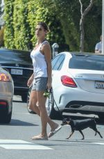 ELISABETTA CANALIS Out with Her Dog in West Hollywood 04/03/2019