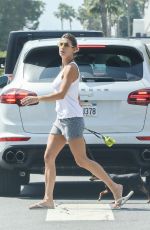 ELISABETTA CANALIS Out with Her Dog in West Hollywood 04/03/2019