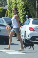 ELISABETTA CANALIS Out with Her Dog in West Hollywood 04/03/2019