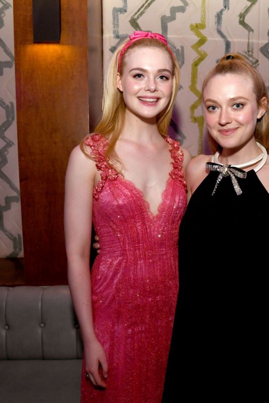 ELLE and DAKOTA FANNING at Teen Spirit Premiere Party in Hollywood 04/02/2019