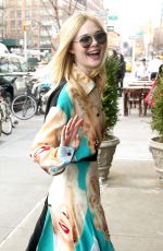 ELLE FANNING Arrives at Bowery Hotel in New York 04/04/2019