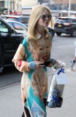 ELLE FANNING Arrives at Bowery Hotel in New York 04/04/2019