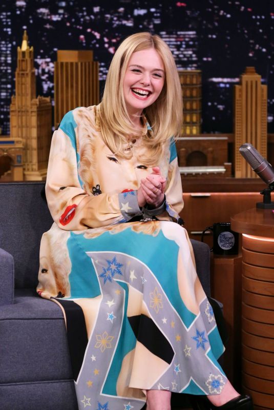 ELLE FANNING at Tonight Show Starring Jimmy Fallon in New York 04/04/2019