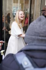 ELLE FANNING Leaves SiriusXM Studios in New York 04/04/2019