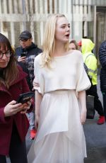 ELLE FANNING Leaves SiriusXM Studios in New York 04/04/2019