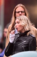 ELSA HOSK and Tom Daly Out in New York 04/16/2019