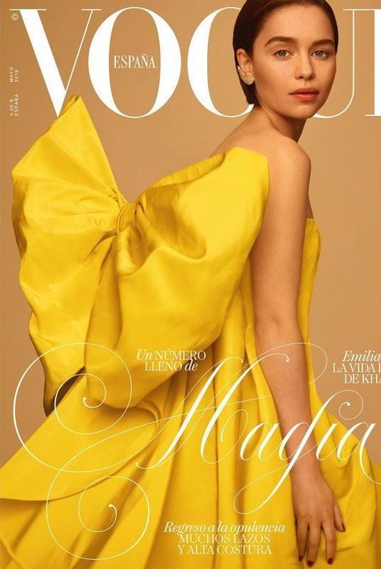EMILIA CLAREK on the Cover of Vogue Magazine, Spain May 2019