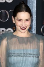 EMILIA CLARKE at Game of Thrones, Season 8 Premiere in New York 04/03/2019