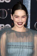 EMILIA CLARKE at Game of Thrones, Season 8 Premiere in New York 04/03/2019