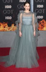 EMILIA CLARKE at Game of Thrones, Season 8 Premiere in New York 04/03/2019