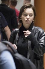 EMILIA CLARKE at Heathrow Airport in London 04/07/2019