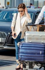 EMILIA CLARKE at Heathrow Airport in London 04/22/2019
