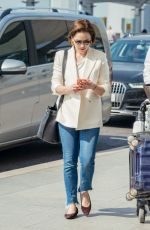 EMILIA CLARKE at Heathrow Airport in London 04/22/2019