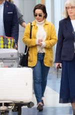 EMILIA CLARKE at JFK Airport in New York 03/30/2019