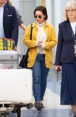 EMILIA CLARKE at JFK Airport in New York 03/30/2019