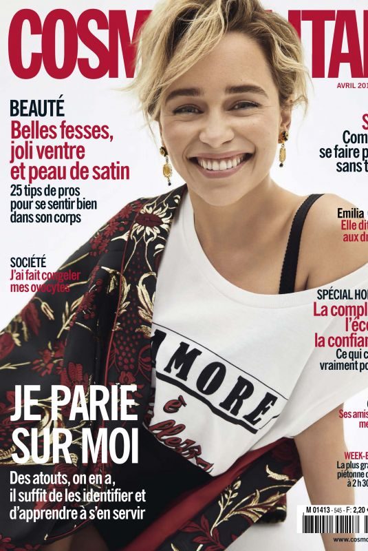 EMILIA CLARKE in Cosmopolitan Magazine, France May 2019