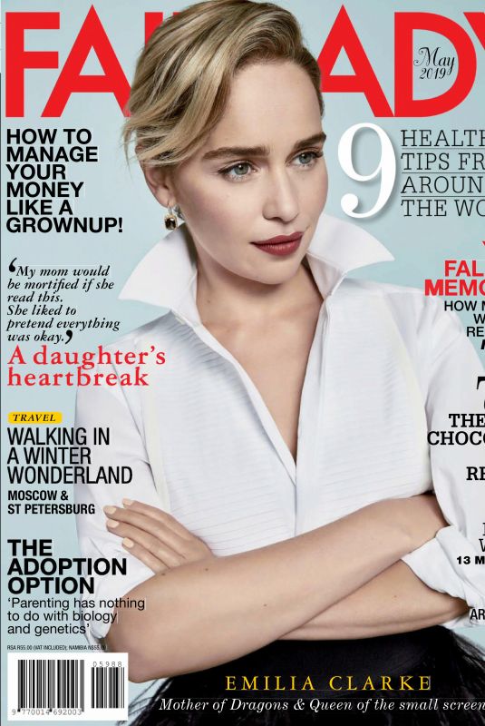 EMILIA CLARKE in Fairlady Magazine, May 2019