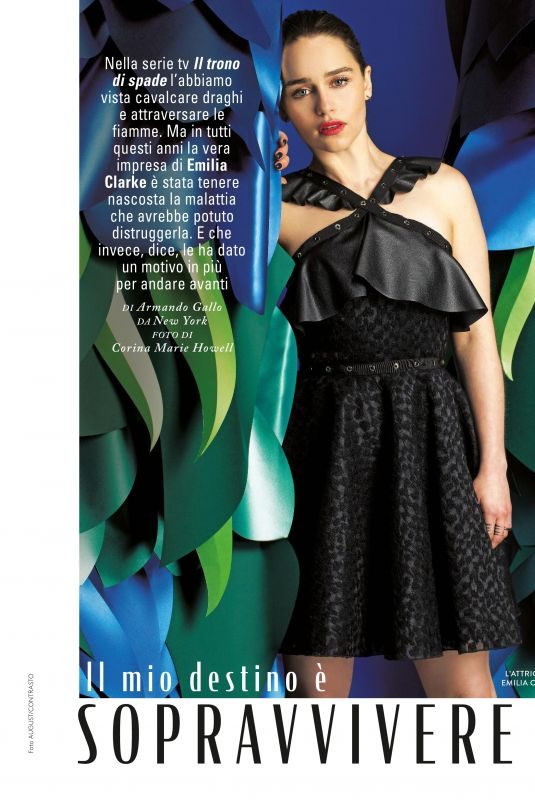 EMILIA CLARKE in Grazia Magazine, Italy April 2019