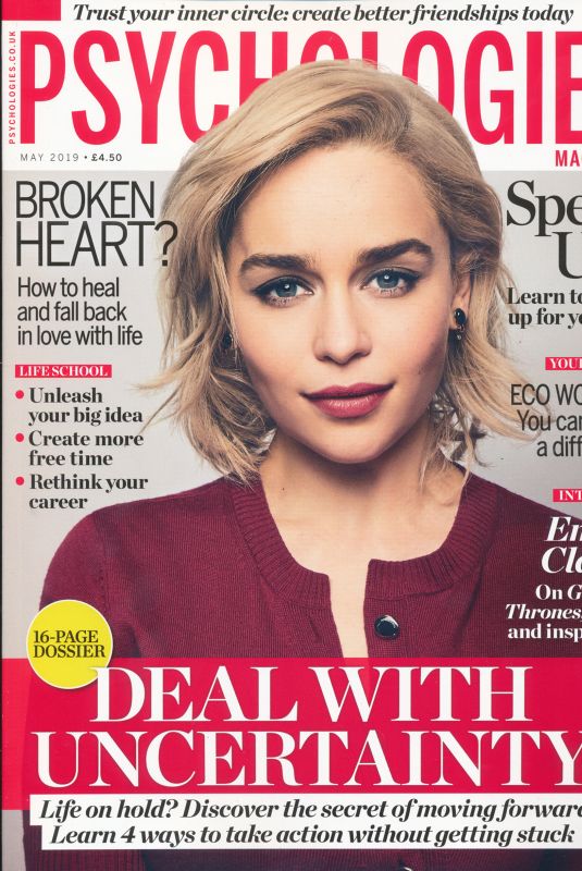 EMILIA CLARKE in Psycohologies Magazine, May 2019