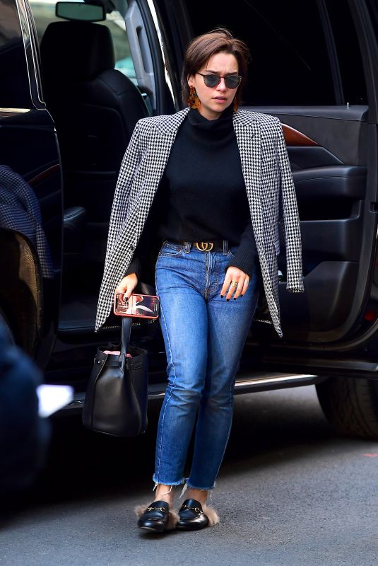EMILIA CLARKE Out and About in New York 04/01/2019
