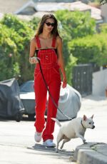EMILY RATAJKOWSKI Out with Her Dog in Los Angeles 04/27/2019