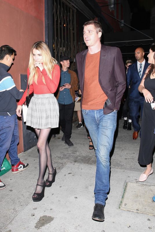EMMA ROBERTS and Garrett Dedlund Out for Dinner in Los Feliz 04/25/2019