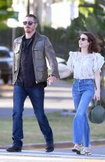 EMMA ROBERTS and Garrett Hedlund Out in Los Angeles 04/13/2019