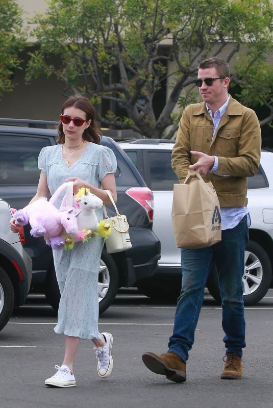 EMMA ROBERTS and Garrett Hedlund Out on Easter in Los Angeles 04/21/2019