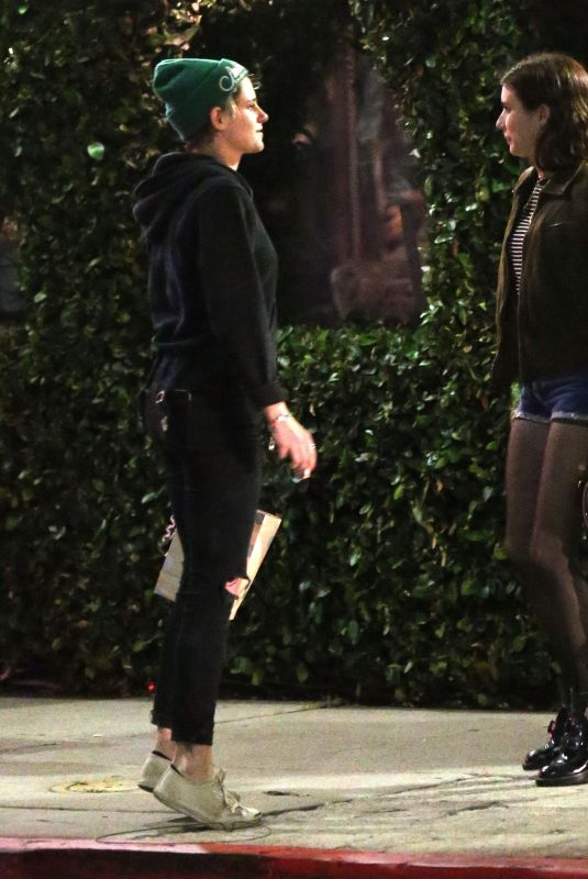 EMMA ROBERTS and KRISTEN STEWART Night Out in Los Angeles 04/20/2019