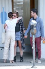 EMMA ROBERTS, MIA SWIER and Darren Criss Out in Los Angeles 04/08/2019