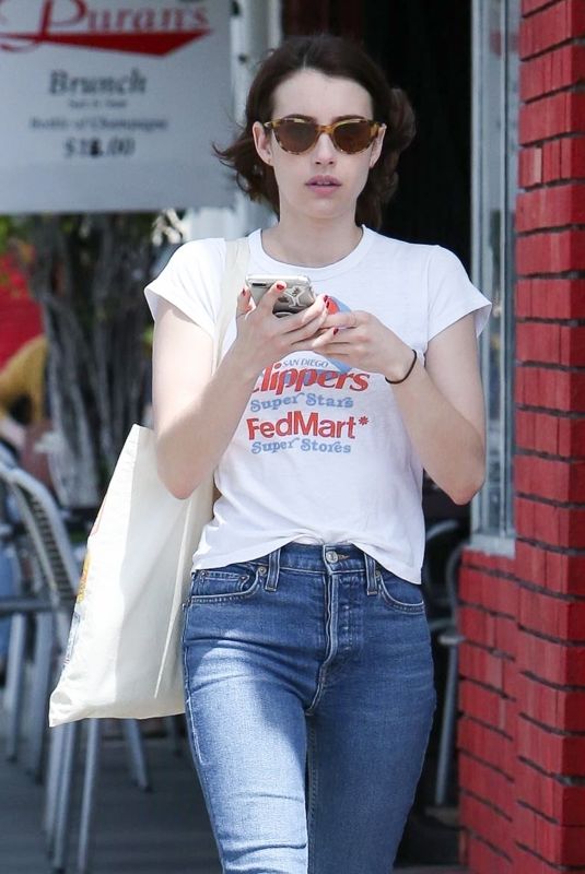 EMMA ROBERTS Out and About in Los Angeles 04/09/2019
