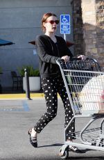 EMMA ROBERTS Shopping at Gelsons in Los Angeles 04/24/2019