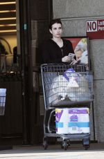 EMMA ROBERTS Shopping at Gelsons in Los Angeles 04/24/2019