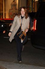 EMMA STONE Arrives at NBC Studio in New York 04/09/2019