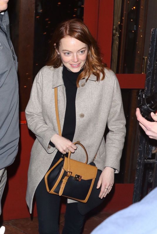 EMMA STONE Arrives at NBC Studio in New York 04/09/2019