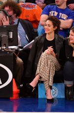 EMMY ROSSUM at Detroit Pistons vs New York Knicks Game at Madison Square Garden 04/10/2019