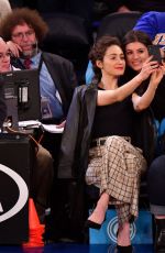 EMMY ROSSUM at Detroit Pistons vs New York Knicks Game at Madison Square Garden 04/10/2019