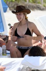 EUGENIE BOUCHARD in Bikini on the Beach in Miami 04/12/2019