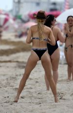 EUGENIE BOUCHARD in Bikini on the Beach in Miami 04/12/2019