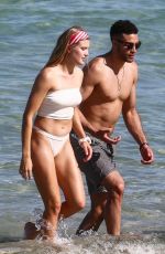 EUGENIE BOUCHARD in Bikini on the Beach in Miami 04/21/2019